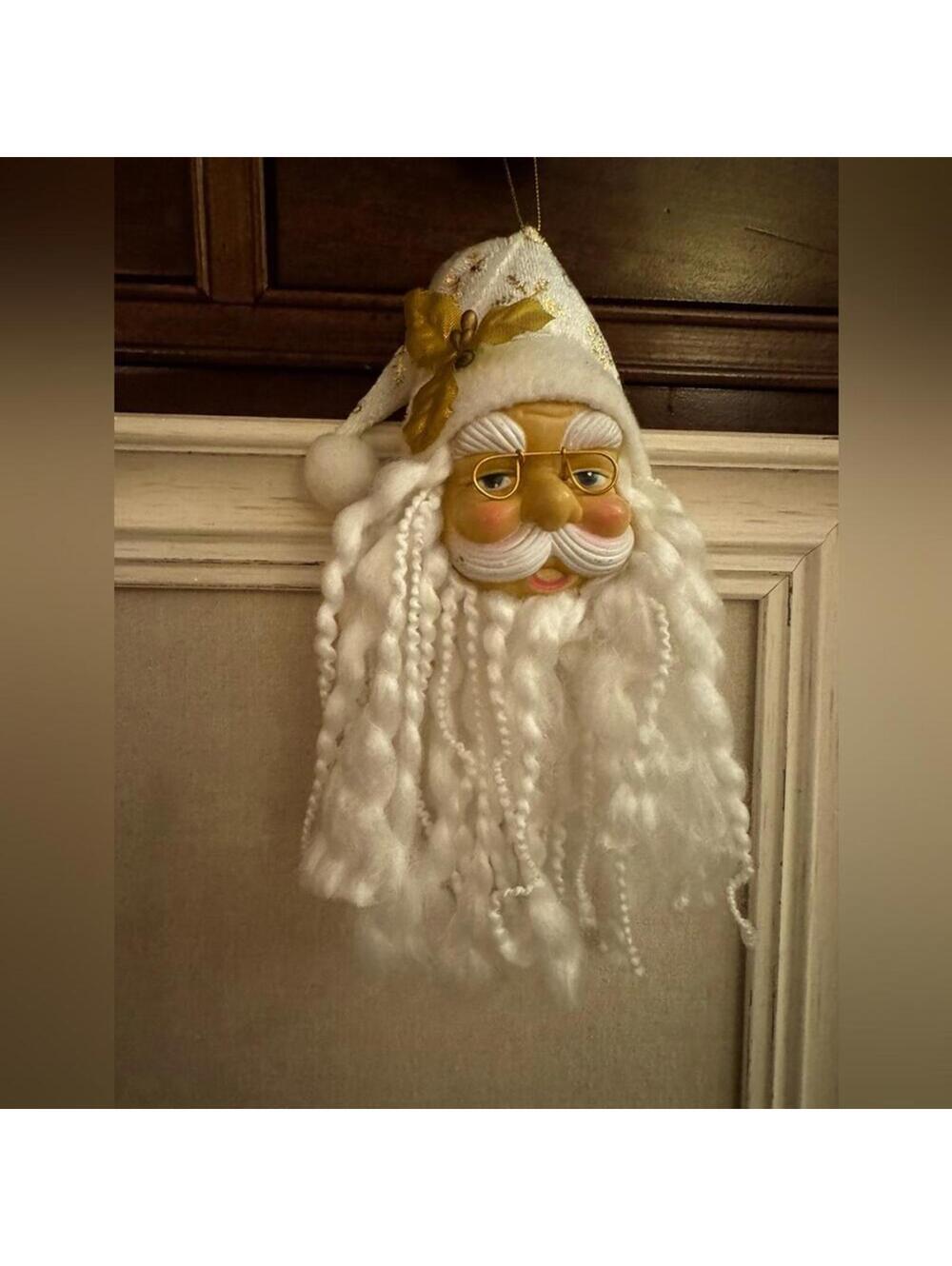 Vintage Santa hanging ornament